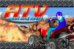 ATV Thunder Ridge Riders title screen for GameBoy Advance